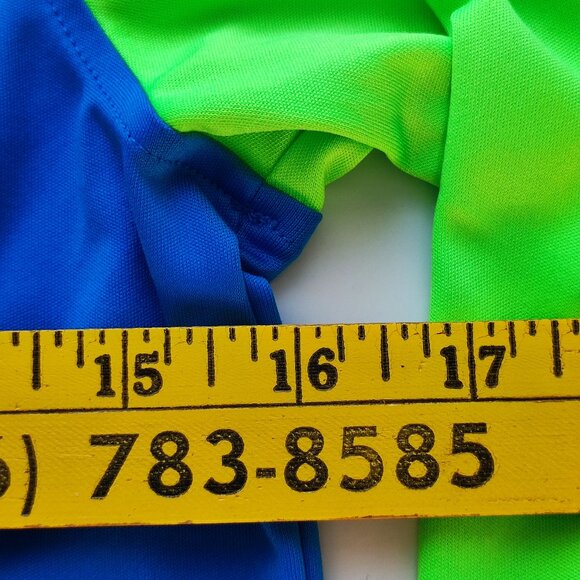 Speedo Boys Active Recreation Hooded XL Swim Shirt electric blue / lemonade - Picture 7 of 8